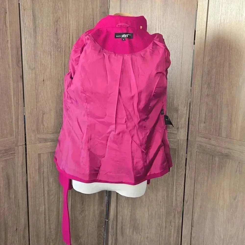 Women's Fuchsia Double-Breasted Jacket - Picture 7 of 9